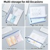 12Pcs Plastic Wallets B4 Zip Lock Folders, Waterproof Document Wallet