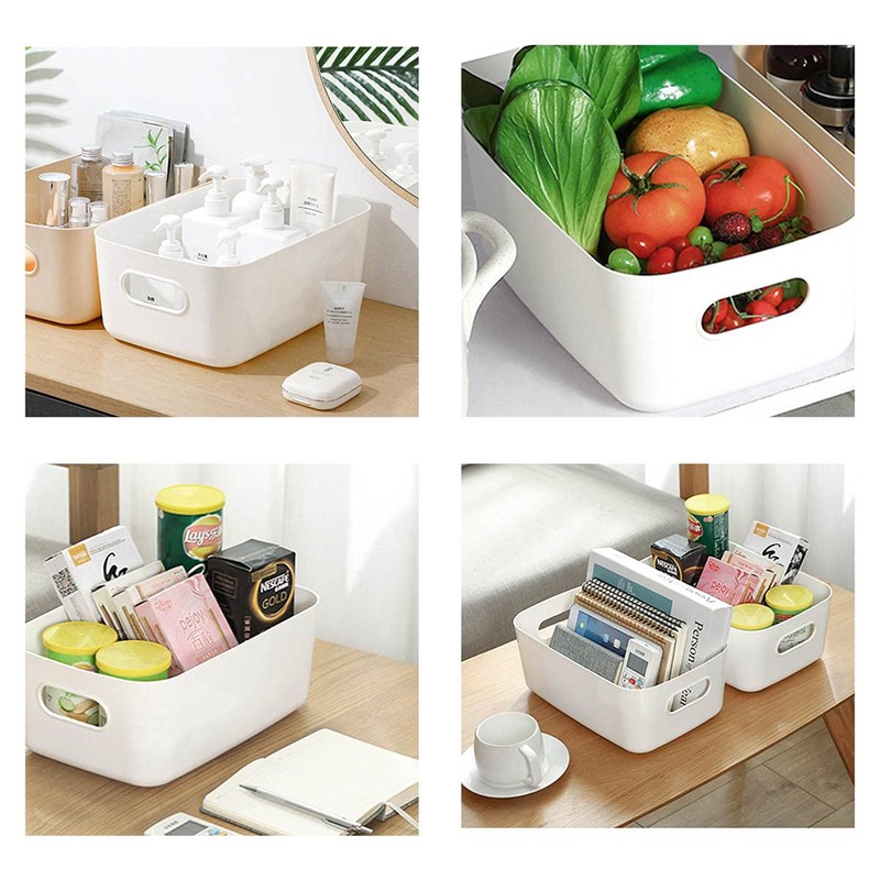 Bgfuni Set of 8 Small Plastic Storage Baskets, Office Home
