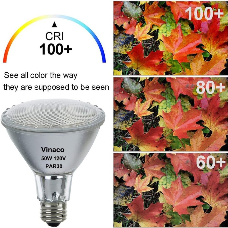 Vinaco PAR30 Flood Light 50W, 6 Pack High Brightness 650LM