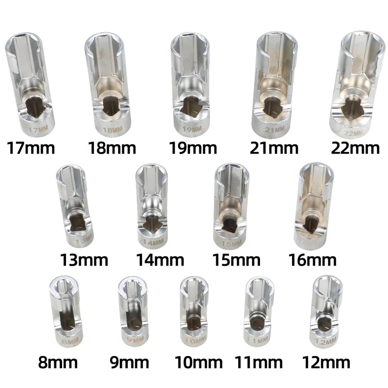 DPTOOL 14PCS Strut Nut Socket, 8-22mm Diesel Injector Fuel Line