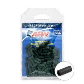 AFW American Fishing Wire Single Barrel Crimp Sleeves, Size #8/.116", Black, 100 pc