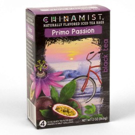 China Mist Iced Tea – Primo Passion Black Tea Infusion – Refreshing and Delicious – Each Tea Bag Yields 1/2 Gallon – 4 bags.