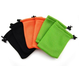ALL in ONE 6pcs Nylon Mesh Drawstring Bag Pouches for Mini Stuff Cellphone Mp3 9x14cm (3.5x5.5 Inch) (Mixed Clor)