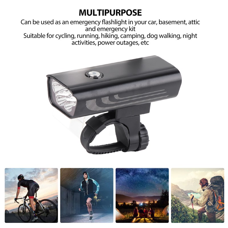 Bike Headlight 6000lm 6 Modes IPX6 Waterproof USB Charging 5