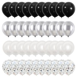 Lausatek Balloons 40 Pcs Glitter Confetti Balloons Decoration Birthday Birthday Party Wedding Surprise Celebration Event Black