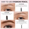 Eyebrow pencils for women,0.1mm Ultra-Fine,Waterproof,with 2-in-1 Double-Ended Automatic Angled Precision