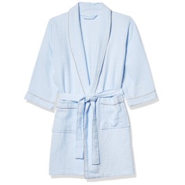 Suplove Children's summer cotton bathrobe boy girl Hooded hot spring swimming Sleeping robe (XXL(8-11 Years), Blue)