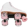 Pacer Comet Hightop Youth Skate with Light Up Wheels White/Pink