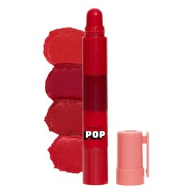 SUGAR POP 4 in 1 Lip Twist - 02 Rouge Delight | Multi-use Stackable Lipsticks for Women | Satin Matte Hydrating Formula | 6.4g