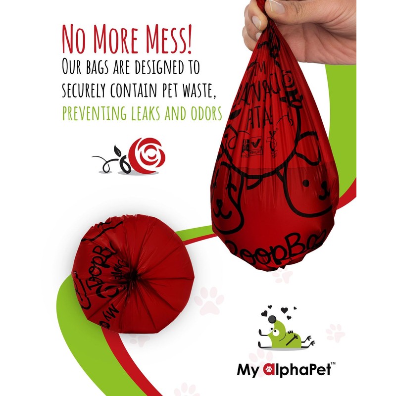My AlphaPet Compostable Dog Poop Bags, Cornstarch Eco-Friendly, HOME COMPOST