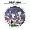 Levemolo Aquarium Fish Feeder Suction Cup 10 Pack Red Worm