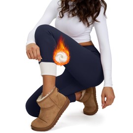 Blisset Women's Fleece Lined Leggings Thermal Warm Winter Tights High Waisted Soft Yoga Pants with Pockets