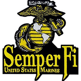 EagleEmblems PM0613 Patch-USMC,Semper FI EGA (3.5'')