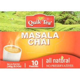 Quik Tea Masala Spiced Chai - 10 Pouches (Pack of 3 for a Total of 30 Pouches)
