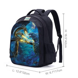 MATMO Monster Dragon Backpack Student Backpacks for Boys School Bag Kids Bookbag (Monster Dragon Backpack 13)
