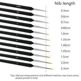 HABNI 10 Stück Feine Pinsel Set, Acryl Pinsel Aquarell Modellbau Malpinsel für Acrylmalerei, Feine Pinsel Set, ， Malen Nach Zahlen Dünne Klein, Detail Miniatur Künstlerpinsel Paint Brush