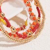 Bocar Statement 5 pcs beaded Stretchable Bracelet Elastic Layering Strand