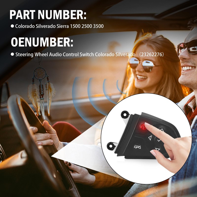 Steering Wheel Audio Control Switch Compatible with Silverado Sierra 1500