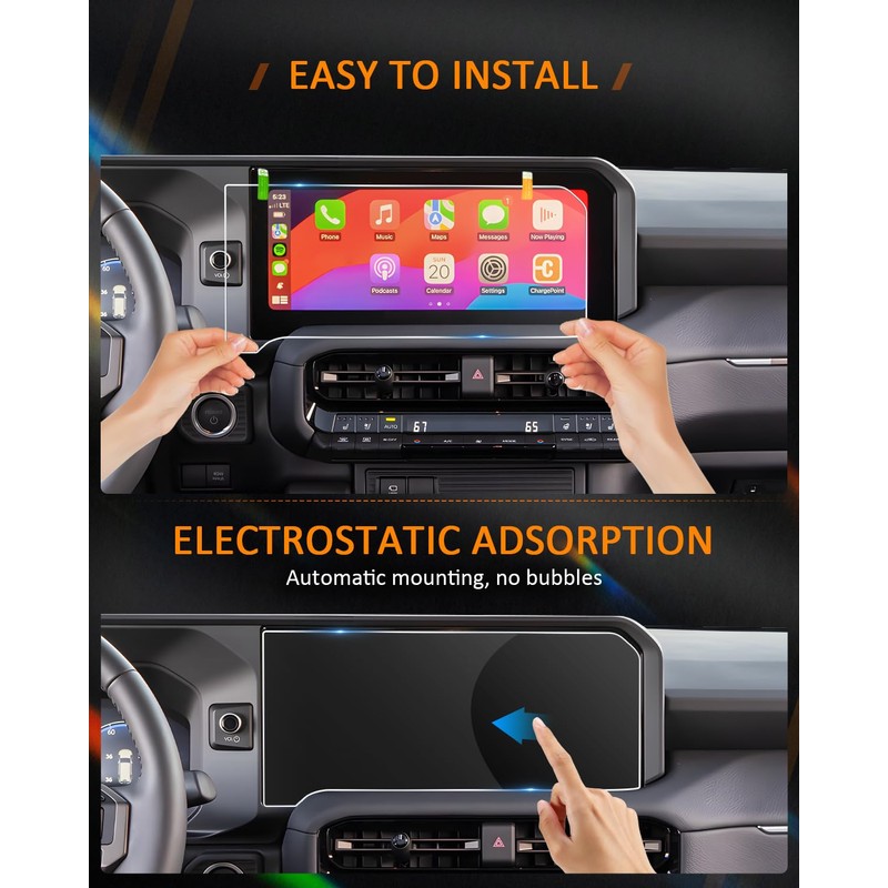 CDEFG (4Pcs/Set for 2025 Toyota Land Cruiser Screen Protector, 12.3"