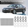10Pcs Exhaust Manifolds Bolt,Stainless Steel Black Header Exhaust Manifold Head