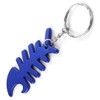 Komonee Fish Bone Blue Bottle Opener Key Chain Metal Dead