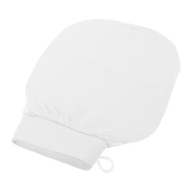 Minkissy Exfoliating Glove for Sensitive Skin Reusable Dead Skin Remover Shower Mitt Gentle Body Exfoliator Glove for Luxurious Bath Experience Easy to Clean Design White