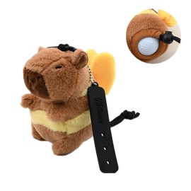 HELLO NRC Drawstring Golf Ball Case Capibara Golf Ball Pouch Storage Bag Holds 1 Carabiner and 3 Tees, Cute Plush Toy Shape, Convenient to Store and Carry, Drop Prevention, 2 Compartments for Travel