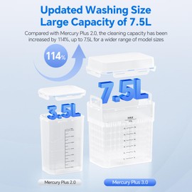 ELEGOO Mercury Plus 3.0 Larger Wash and Cure Station, Resin Curing Machine for LCD/SLA/DLP 3D Printing Models, Best for Saturn, Mars 3D Printer, Washing Size of 230 * 135 * 260mmm