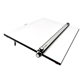 Proartek PK00015 Model PXB24 Portable Drafting Drawing Board 18" x 24"; PXB Series; Adjustable Aluminum Parallel Straightedge; Carry Handle; Architecture Tool for Students and Professionals