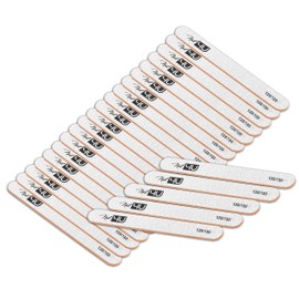 Nail Files Straight Professional Emery Boards for False Nails Acrylic Gel Tips Manicure tools by Nail4U Double sided Nail File 120/150 Grit Pack of 25