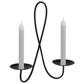 Candle Sconces Wall Decor Set of 2, Metal Wall Candle Holders Decorative Set of 2 for Home Decor, Black
