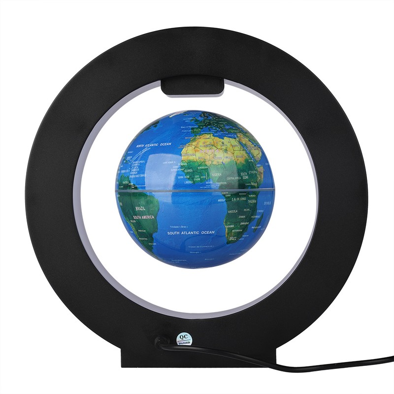 4in O Shape Magnetic Levitation Floating Globe Rotating Magnetic Globes