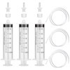 Pack of 3 Large Syringe 60ml Tube, Multifunctional Plastic Syringe