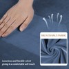 WEERRW Velvet Plush Fabric 4 Pieces Sofa Covers for 3