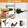 Probrico Keyed Alike Bronze Door Handle, Oil Rubbed Bronze Wave