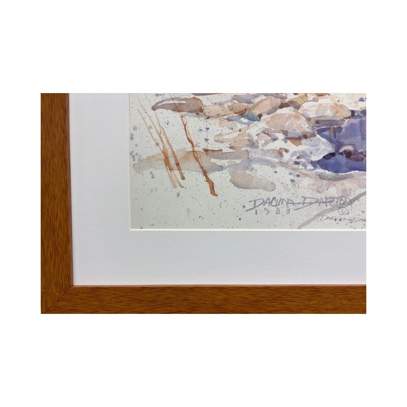 Dawna Barton "Cottonwoods" Hand Signed Litho Framed Landscape Nature Art