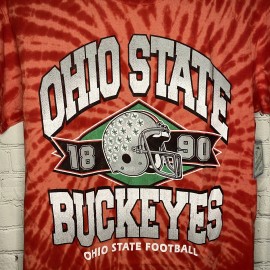 ’47 Ohio State Buckeyes Tie Dye Throwback Tee Mens M Scarlet ‘47 Vintage Tubular NWT