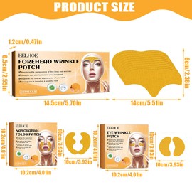 Zornesfalte Pflaster,30 Stück Fr0wnies Facial Patches,Apricot Pads,Face Lifting Tape,Anti-Wrinkle Für Das Gesicht Patches,Glättet Feine Linien Und Fältchen