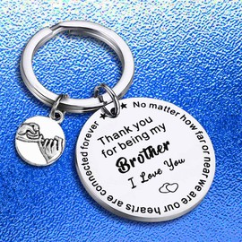 ShiQiao Spl Brother Birthday Gifts for Men Big Brother Gifts for Boys Brother Keychain Unbiological Brother Gifts Brother Birthday Christmas Gifts