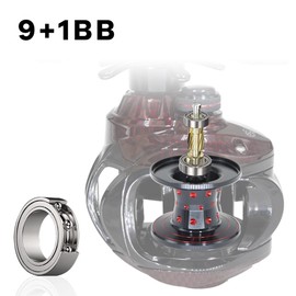 FISHDROPS Baitcaster Reels, 9+1BB, CNC Aluminum Spool, Magnetic Brake System Bait Caster Reel High Speed Gear Ratio 7.0:1 Ultra Smooth Low Profile Baitcasting Fishing Reel