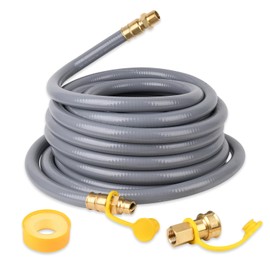 Lezbanz 3/4 Inch Natural Gas Hose for Generator with Quick Connect Fittings 30FT, Natural Gas Line NG/LP Appliance for Generator, Grill, Heater, CSA, Indoor Outdoors Use