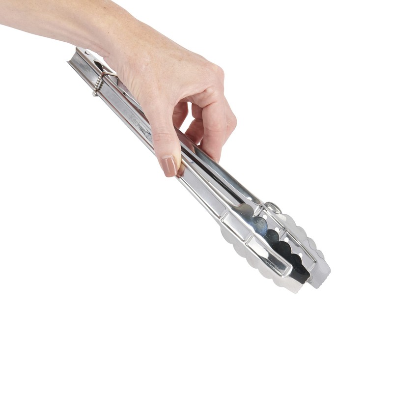 KitchenCraft KCTONGS30 Medium Kitchen Tongs, Stainless Steel, 30cm, Silver
