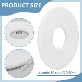 BENECREAT 30 Yards/27.4 m Sewing Polyester Boning, 8 mm Plastic Corset Boning Clear Garment Accessories for Wedding Party Wedding Dresses Dress