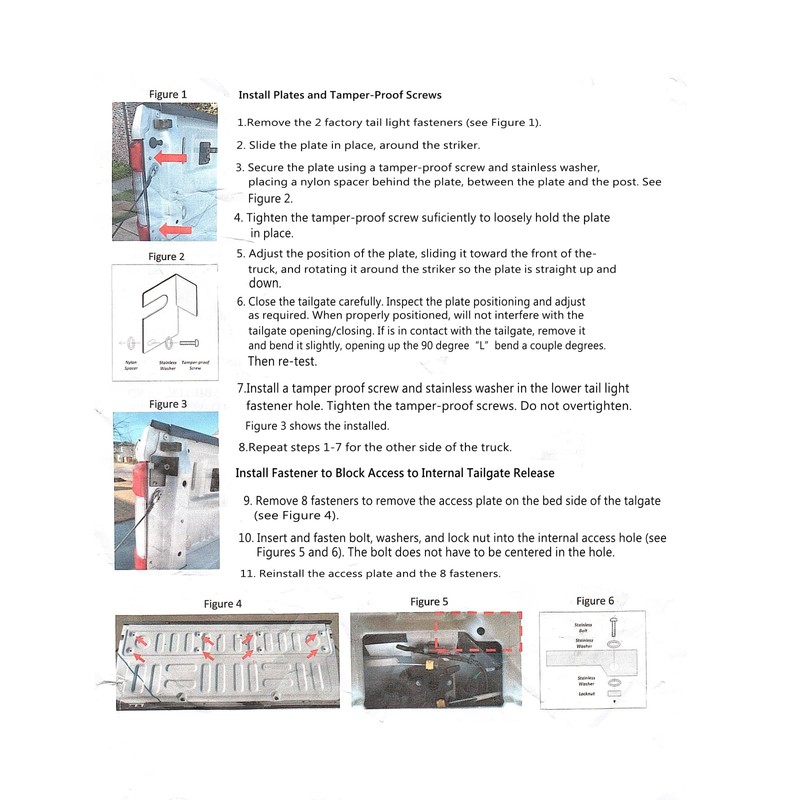 Tail Light Theft Deterrent Fit for 2017-2023 Ford F250 F350