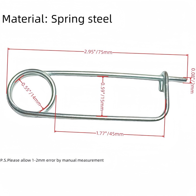 Keehui Sping Steel Brooch Shape Cotter Safety Pin Spring Pin,