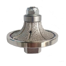 HUAYIZHIYUAN 34 Inch B20 Edges Demi Half Bullnose Vacuum Brazed Diamond Hand Profiler Router Bit Profile Wheel with 58-11 Thread for Granite Concrete Marble Countertop