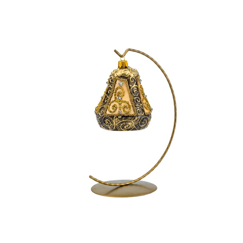 Polish Gallery Glass Ornament Display Stand Holder 8 inch Tall