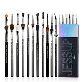 Jessup Brochas para Maquillaje Ojos, 28 Piezas Set Brocha de Maquillaje Profesional para Ojos,Sintéticas Premium Pinceles Sombra de Ojos,Delineador de