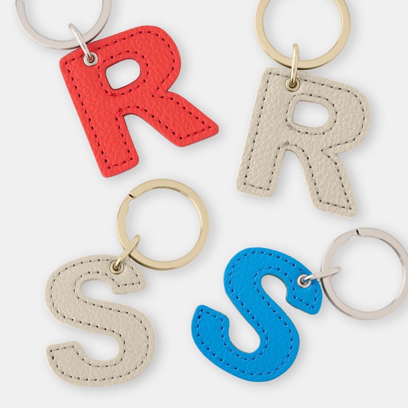 [Slip-on] Keychain (JK-1401 Alphabet Keychain, Medium, Yellow), One Size