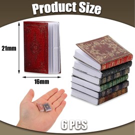 LvYiLinggg 6 Pcs Dollhouse Decor Miniature Classical Book DIY Props Dollhouse Decor BJD Scene Props Multi-Purpose Scene Props